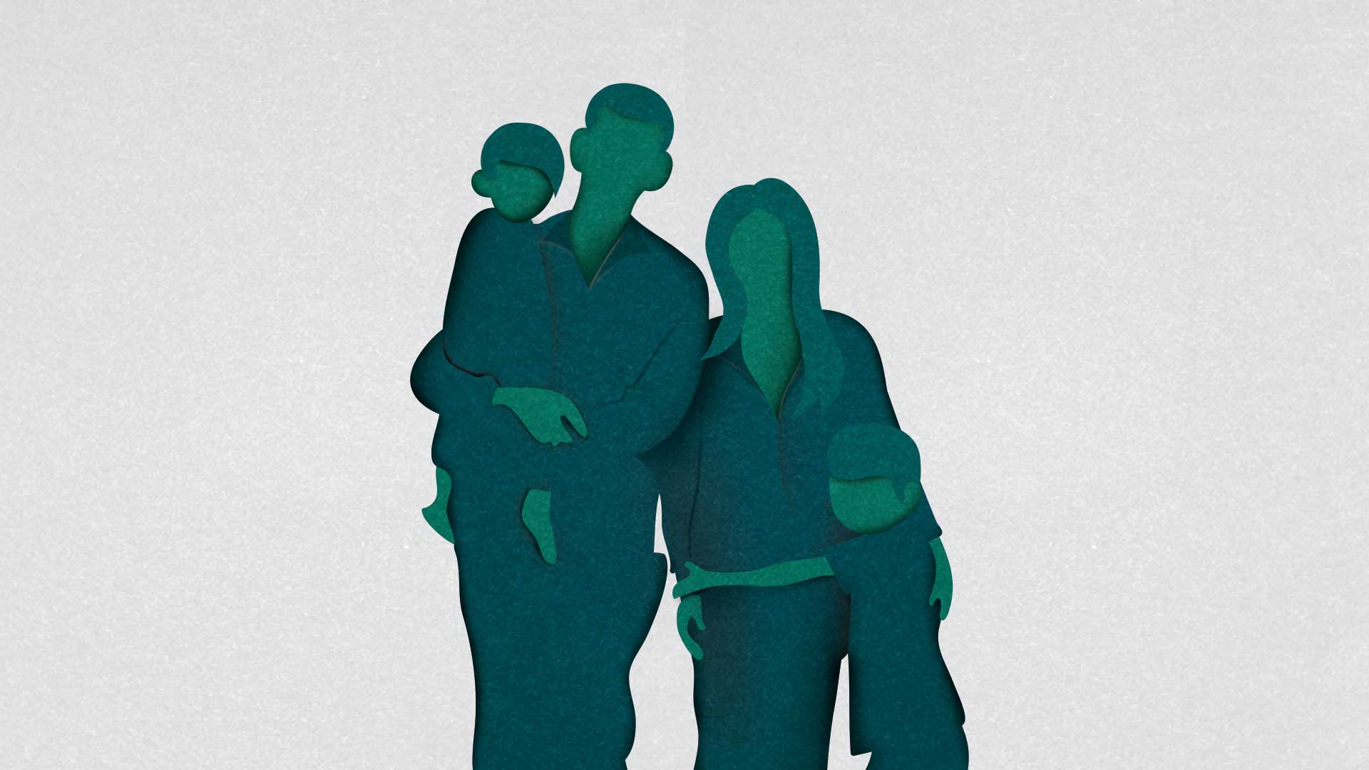Ilustração abstrata representando um número restrito de famílias
